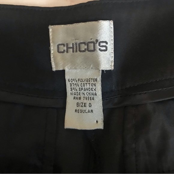 Chico’s black sateen wide leg pants. Size S. Chicos size 0. - Picture 4 of 11